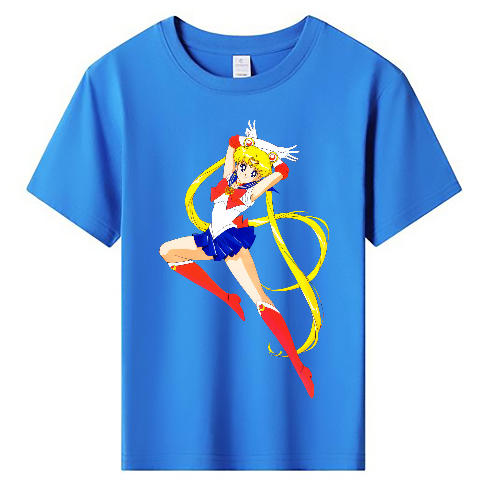（画像用） 美少女戦士セーラームーン 月野 うさぎ つきの うさぎ Sailor Moon Tsukino Usagi 綿100％キッズTシャツ（フロントプリント）
